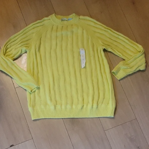 Lemon Yellow Long Sleeve Sweater - Picture 3 of 4